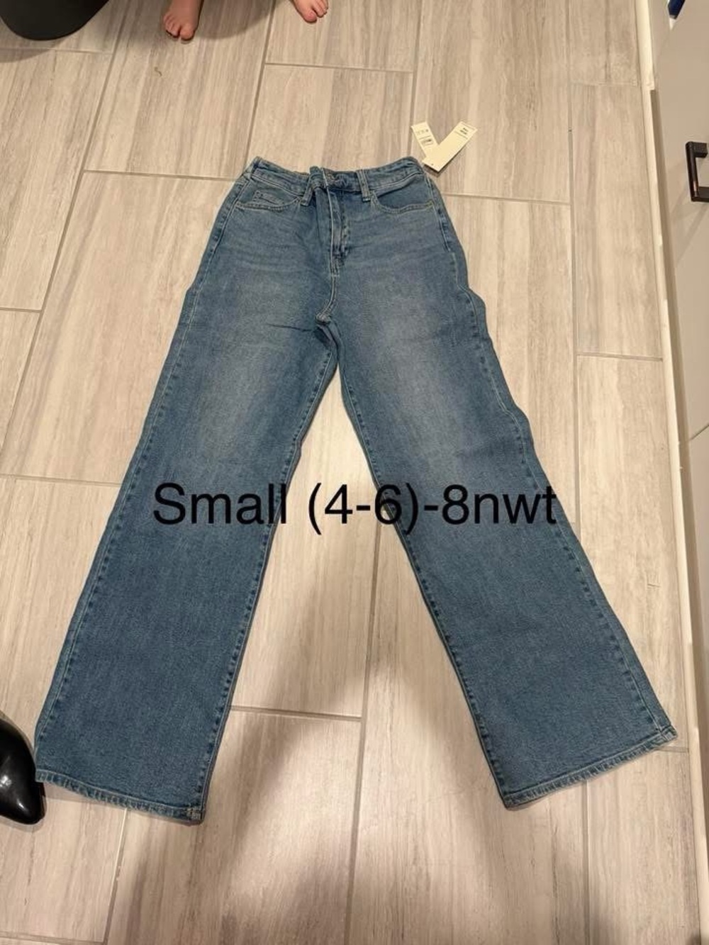 No Boundaries Women's Straight Leg Jeans - Blue